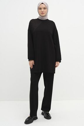 ست بالاتنه و پائین تنه حجاب مشکی زنانه رگولار Tuğba - کد 872724992