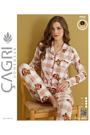 ست لباس راحتی رنگی زنانه طرح حیوانات Çağrı - کد 872743078