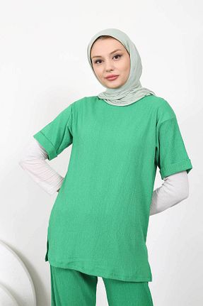 ست بالاتنه و پائین تنه حجاب سبز زنانه رگولار İmajButik - کد 707371371
