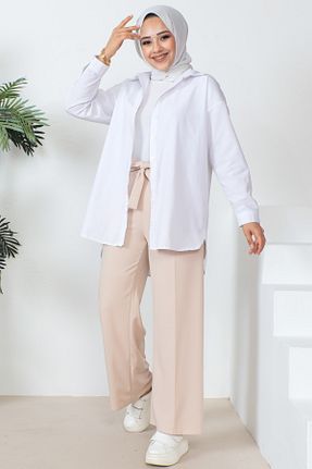شلوار حجاب بژ زنانه مخلوط پلی استر İmajButik - کد 740109402