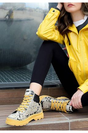 بوت / نیم بوت سفید زنانه چرم مصنوعی Dogo - کد 83136550