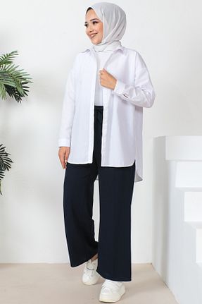 شلوار حجاب سرمه ای زنانه مخلوط پلی استر İmajButik - کد 740109405