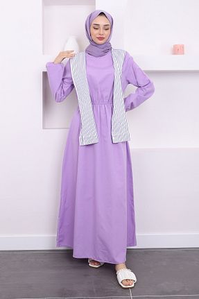 لباس حجاب بنفش زنانه رگولار İmajButik - کد 845861063