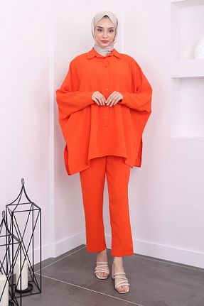 ست بالاتنه و پائین تنه حجاب نارنجی زنانه رگولار İmajButik - کد 857932044