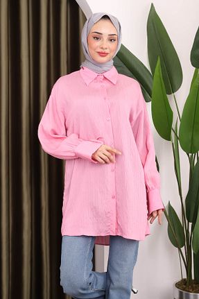 تونیک حجاب صورتی زنانه پنبه ای İmajButik - کد 834061643
