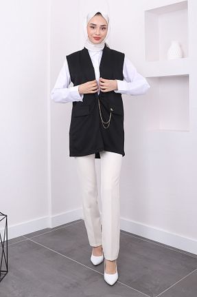 جلیقه حجاب مشکی زنانه رگولار İmajButik - کد 844296430