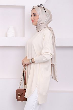 تونیک حجاب طوسی زنانه مخلوط پلی استر İmajButik - کد 857927309