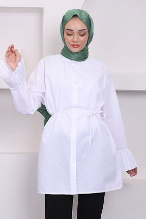 تونیک حجاب نباتی زنانه مخلوط پلی استر İmajButik - کد 852569496