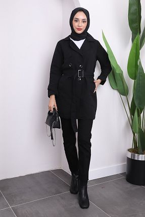 ترنچکت حجاب مشکی زنانه مخلوط پلی استر İmajButik - کد 865499722