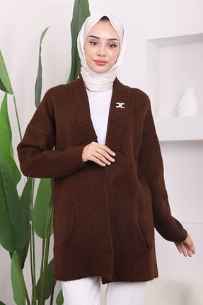 رویه حجاب قهوه ای زنانه اکریلیک İmajButik - کد 865495061