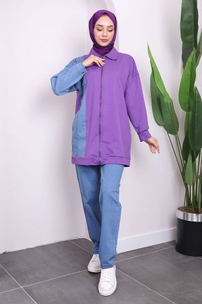 ست بالاتنه و پائین تنه حجاب بنفش زنانه رگولار İmajButik - کد 865501374