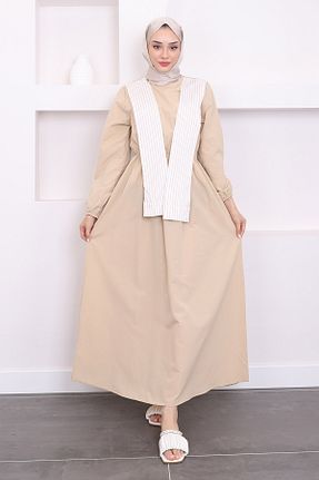 لباس حجاب طوسی زنانه رگولار İmajButik - کد 852565755