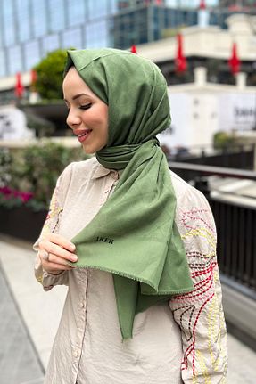 شال سبز زنانه پنبه پلی استر Aker - کد 826293163