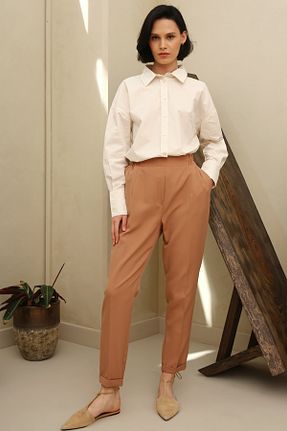 شلوار حجاب قهوه ای زنانه پلی استر ALLDAY - کد 337005176