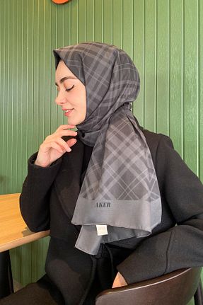 شال طوسی زنانه پلی استر Aker - کد 814899895