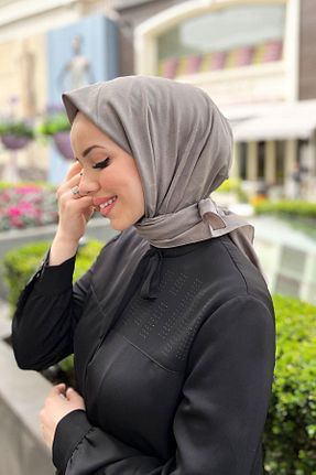 روسری طوسی پنبه پلی استر Aker - کد 872954242