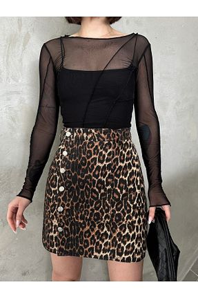 دامن قهوه ای زنانه جین Swet Shop Jeans - کد 872982991
