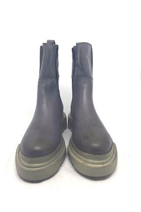 بوت / نیم بوت طوسی زنانه چرم خالص SAST - کد 872976031