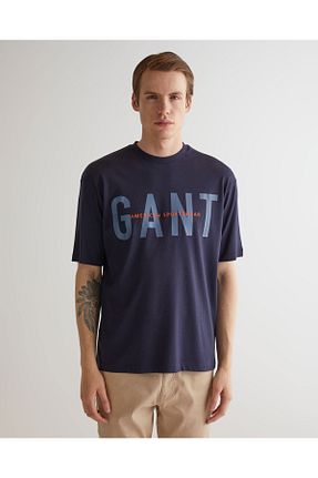 تیشرت سرمه ای مردانه رگولار Gant - کد 833339226