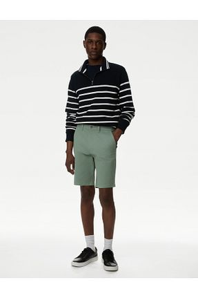 شلوارک و برمودا سبز مردانه رگولار Marks & Spencer - کد 735491333