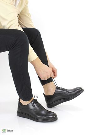 کفش کژوال مشکی مردانه چرم خالص DOCKA - کد 873061600