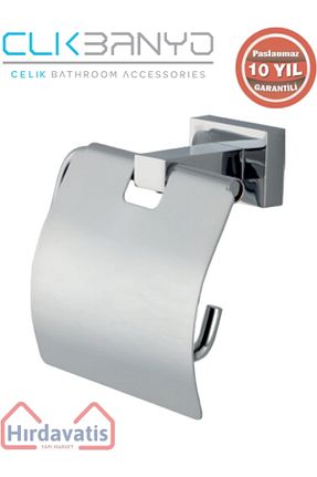 پایه دستمال توالت طوسی برنجی ÇELİK BANYO - کد 873092655