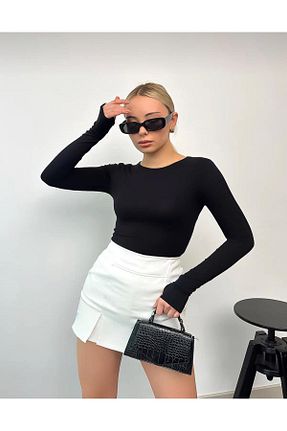 بلوز مشکی زنانه ساده BLACK PREMİUM - کد 873097765