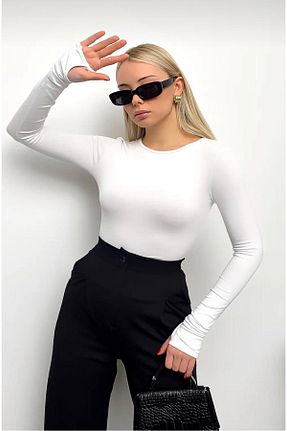 بلوز نباتی زنانه ساده BLACK PREMİUM - کد 873097767