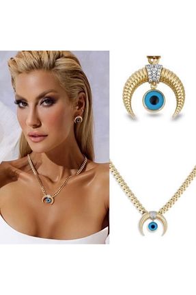 گردنبند جواهر طلائی زنانه رودیوم Brillo - کد 838030052