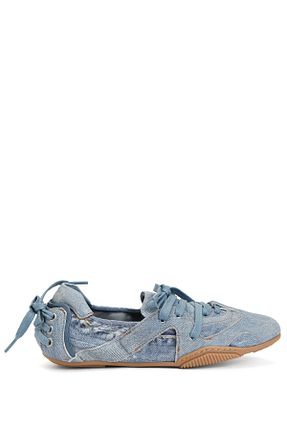 کفش اسنیکر بژ زنانه بند دار acne studios - کد 873150882