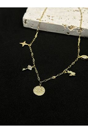 گردنبند استیل ( فولاد ) طلائی زنانه استیل (فولاد) lysiaaccessory - کد 873144337