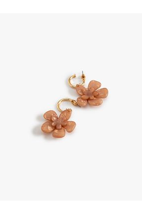 گوشواره جواهر قهوه ای فلزی Koton - کد 873194133