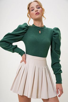 بلوز سبز زنانه ساده Trend Alaçatı Stili - کد 868656143