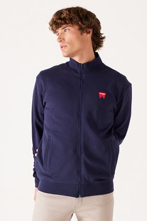 سوئیشرت آبی مردانه ساده Wrangler - کد 864925125