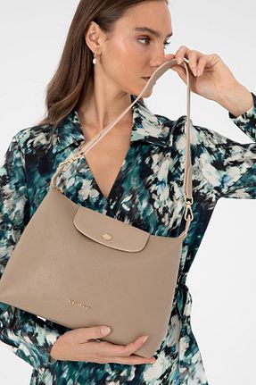کیف دوشی قهوه ای زنانه چرم مصنوعی Pierre Cardin - کد 863674036
