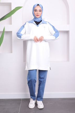 ست بالاتنه و پائین تنه حجاب سفید زنانه رگولار İmajButik - کد 873239264