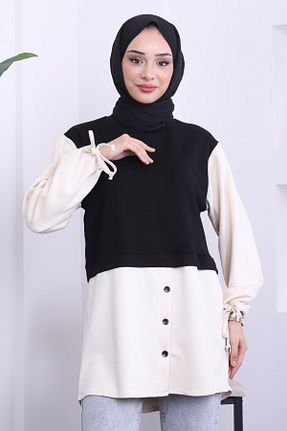 سوئیشرت حجاب مشکی زنانه مخلوط پلی استر İmajButik - کد 873239548