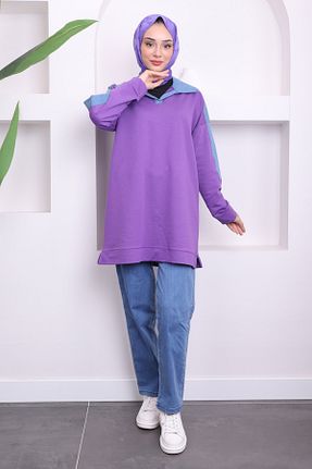 ست بالاتنه و پائین تنه حجاب بنفش زنانه رگولار İmajButik - کد 873239111