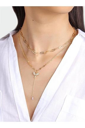 گردنبند جواهر رنگی زنانه زیرکن Klips Concept - کد 863652391