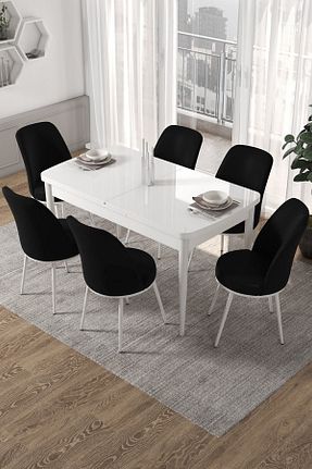 ست میز آشپزخانه سفید Suntalam Canisa Concept - کد 306540876