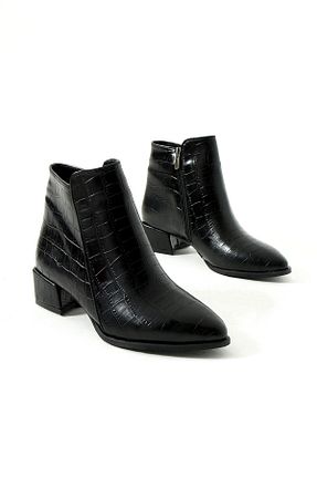 بوت / نیم بوت مشکی زنانه چرم مصنوعی DUXAL SHOES - کد 873288346
