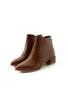 بوت / نیم بوت قهوه ای زنانه چرم مصنوعی DUXAL SHOES - کد 873292524