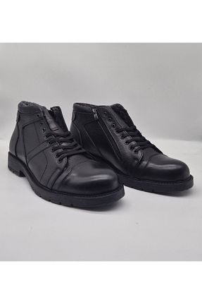بوت / نیم بوت مشکی مردانه چرم خالص Özsoylu Ayakkabı - کد 873285069