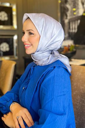 روسری طوسی پلی استر Sultan - کد 840058216