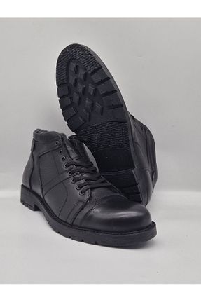 بوت / نیم بوت مشکی مردانه چرم خالص Özsoylu Ayakkabı - کد 873285069