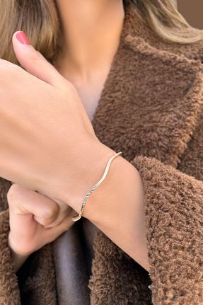 دستبند طلا طلائی زنانه 14 عیار Altınaşkı - کد 869643272