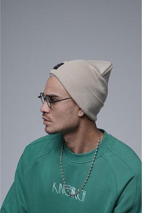کلاه پشمی بژ زنانه پنبه ای king brich - کد 873281606