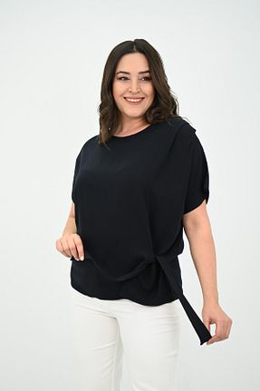 بلوز سایز بزرگ مشکی زنانه سایز بزرگ Koza Butik - کد 873291301