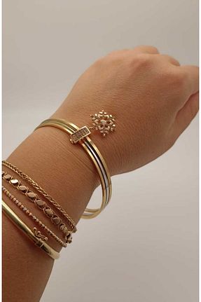 دستبند جواهر زرد زنانه زیرکن TLSMACCESORIES - کد 873297555