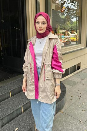 بارانی و بادگیر حجاب صورتی زنانه Relaxed Oven - کد 848502767
